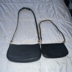LOUIS VUITTON Empreinte Monogram Giant Multi Pochette Accessories Black